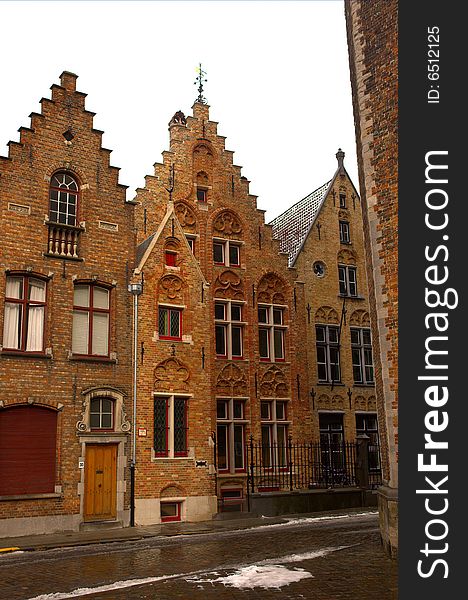 Historical center of Bruges. Belgium.