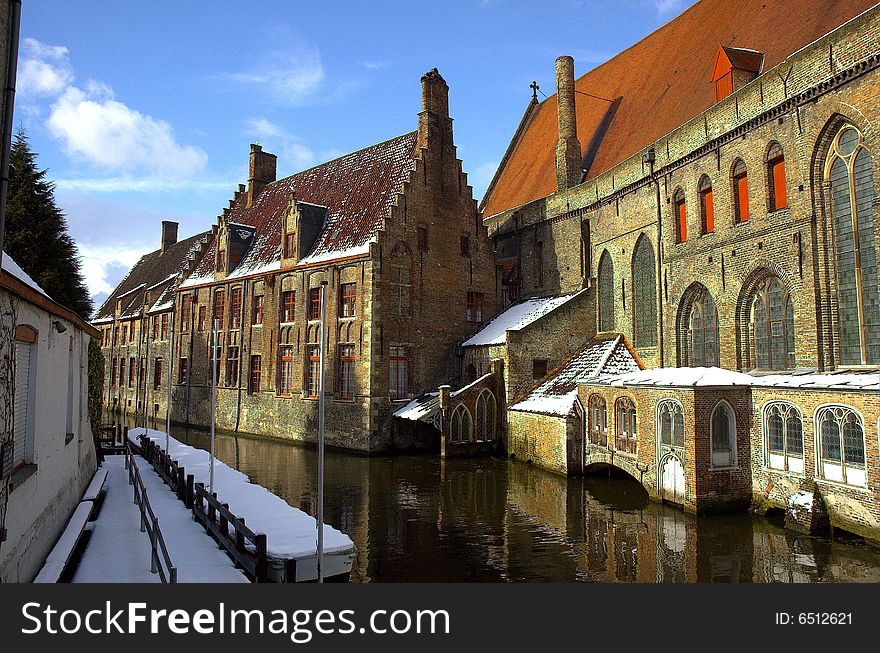 A beautiful day of winter in Bruges. A beautiful day of winter in Bruges.