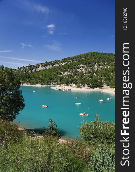 Holy lake in Provence near Verdon