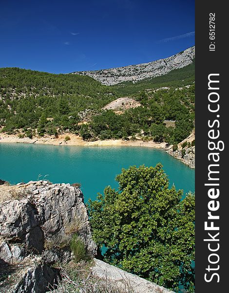 Holy lake in Provence near Verdon