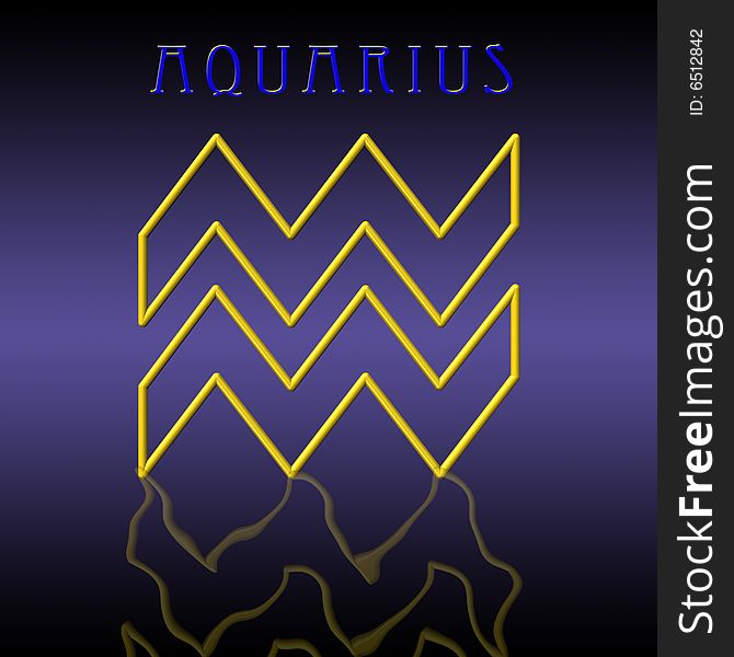 Illustration of aquarius zodiac sign. Illustration of aquarius zodiac sign