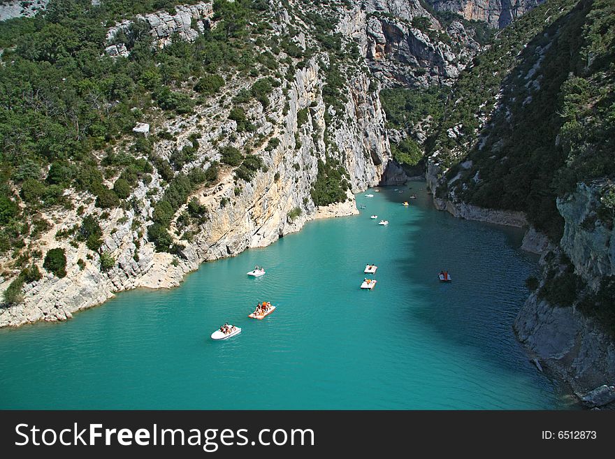 Canyon Verdon in Provence in France