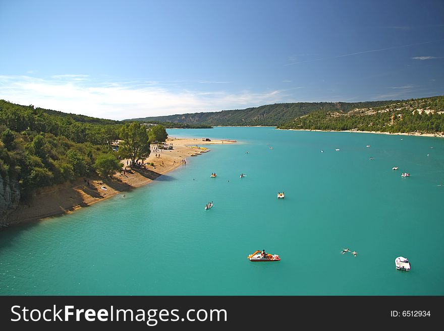 Holy lake in Provence near Verdon