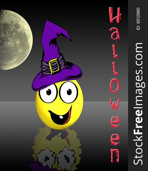 Illustration for Halloween background, card or party invitation. Illustration for Halloween background, card or party invitation