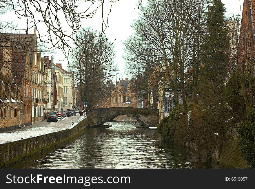 One of the typical channels of Bruges. One of the typical channels of Bruges.