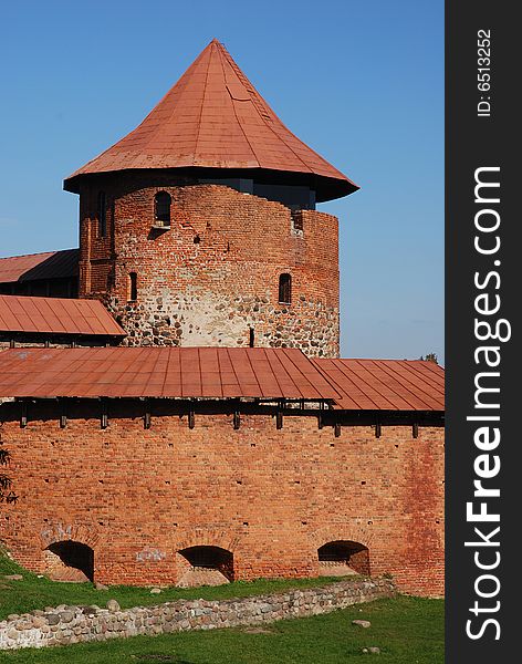 Tower of an old castle in Kaunas city. Tower of an old castle in Kaunas city