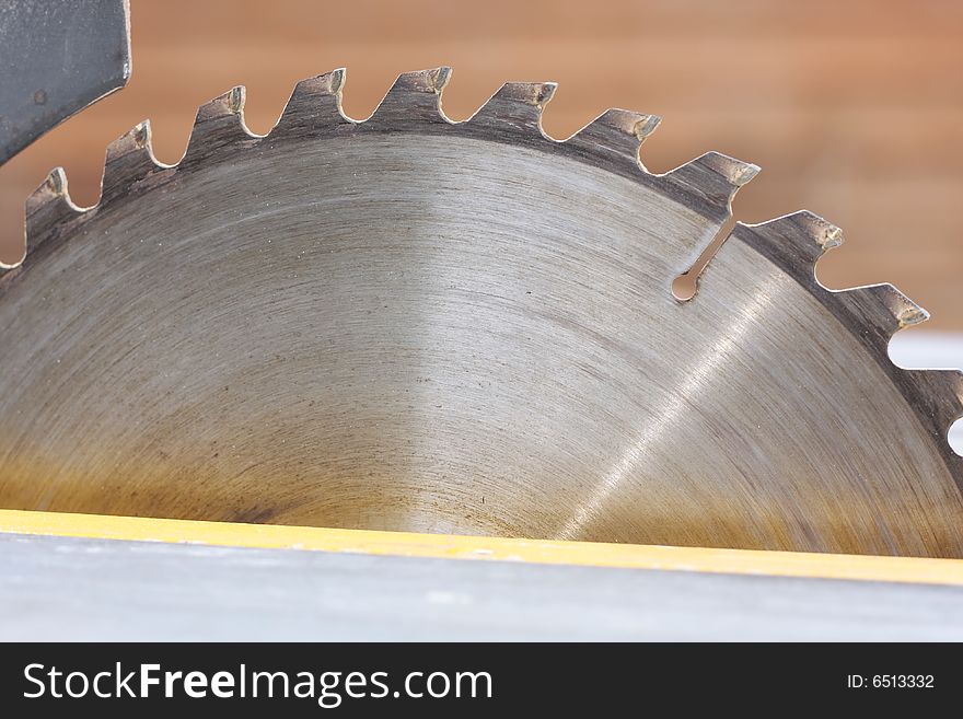 Circular saw blade and  teeth detail