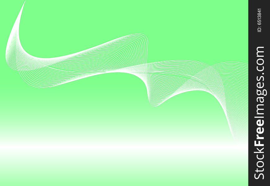 Abstract line background. Green wave. Abstract line background. Green wave