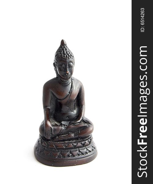 Bronze Buddha Isolated On White Background