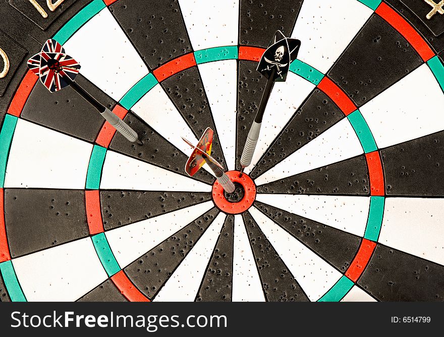 Darts - sports game on a white background