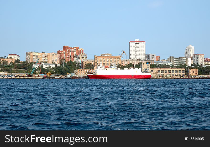 Sea scenery of Russian seaport - Vladivostok. Sea scenery of Russian seaport - Vladivostok.