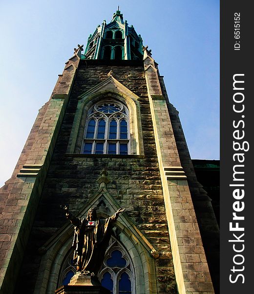 Picture of a Montreal Church at the corner of Beaubien and St-Denis. Picture of a Montreal Church at the corner of Beaubien and St-Denis