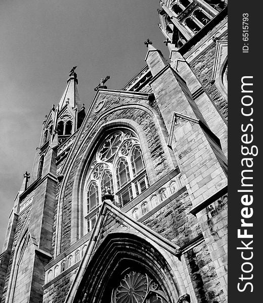 Picture of a Montreal Church at the corner of Beaubien and St-Denis. Picture of a Montreal Church at the corner of Beaubien and St-Denis