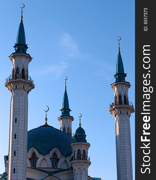Kol Sharif mosque and museum islamic in Kazan. Kol Sharif mosque and museum islamic in Kazan