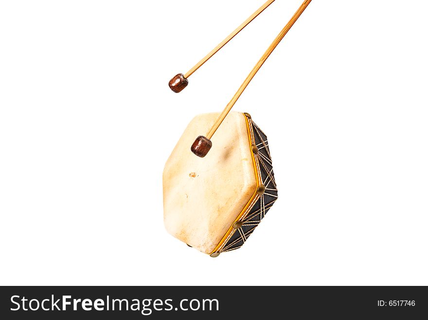 Traditional brazilian drum isolated on the white background