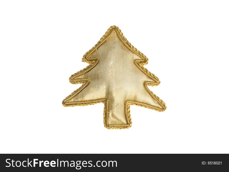 Gold fir-tree for christmas and celebration