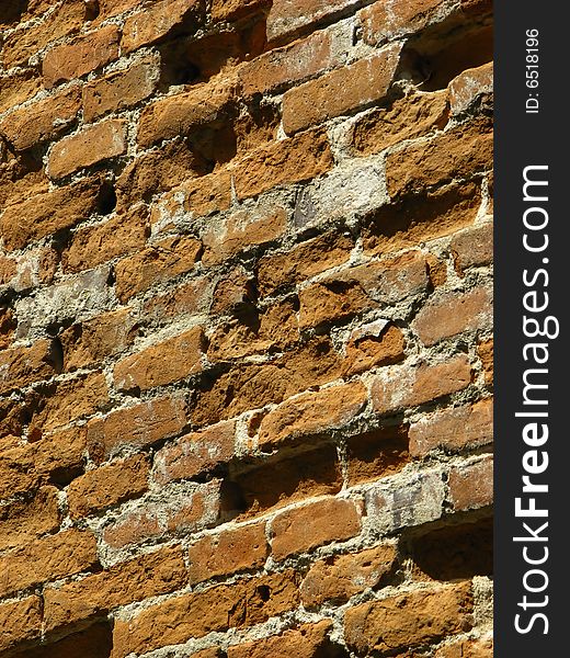 Old brick wall, defensive construction