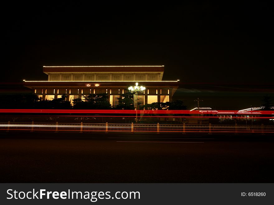 Traffic through Tian'anmen Square beijing