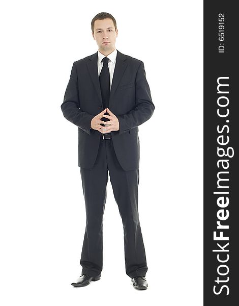 Young businessman isolated on white