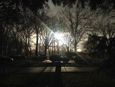 Park With Dark Cloudy Sky During Rain In Winter. Stock Photography Park With Dark Cloudy Sky During Rain In Winter. Stock Photography
