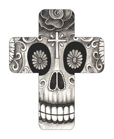 Art Skull Cross Day Of The Dead. Royalty Free Stock Images