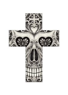Art Skull Cross Day Of The Dead. Stock Photos
