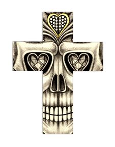 Art Skull Cross Day Of The Dead. Royalty Free Stock Images Art Skull Cross Day Of The Dead. Royalty Free Stock Images