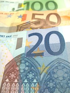 Some Euro Bills Royalty Free Stock Images Some Euro Bills Royalty Free Stock Images