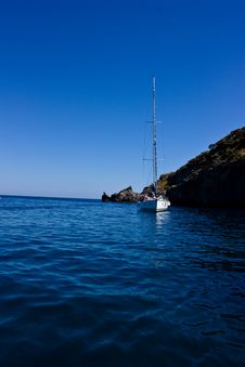 Sail Yacht At Anchor Stock Photo Sail Yacht At Anchor Stock Photo