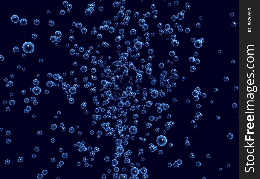 Lots of underwater bubbles in black background