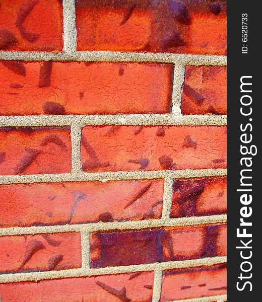 A red brick wall shot with a perspective point of view. A red brick wall shot with a perspective point of view