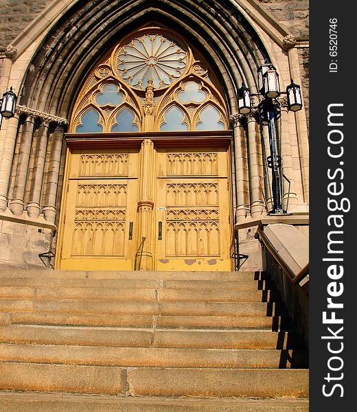 Picture of a Montreal Church at the corner of Beaubien and St-Denis. Picture of a Montreal Church at the corner of Beaubien and St-Denis