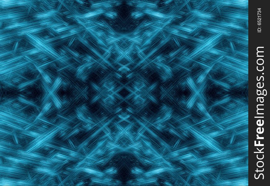 Lots of blue mirrored particles in black background