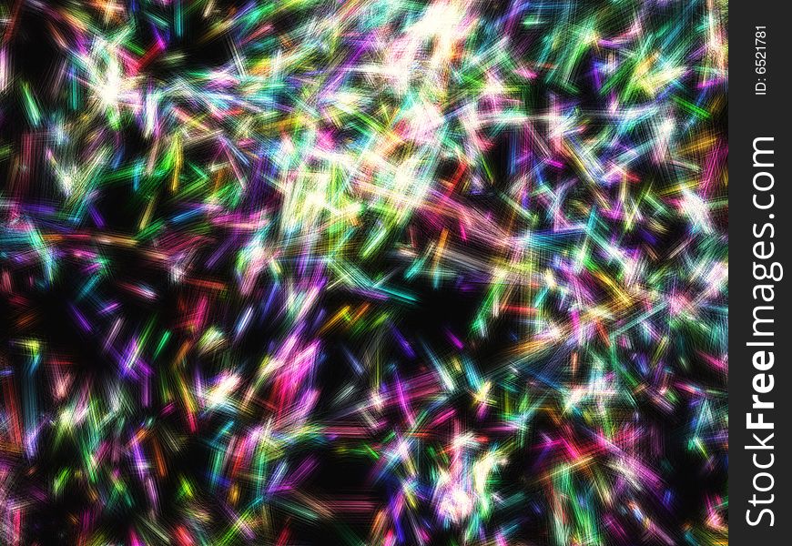 Lots of colorful particles in black background