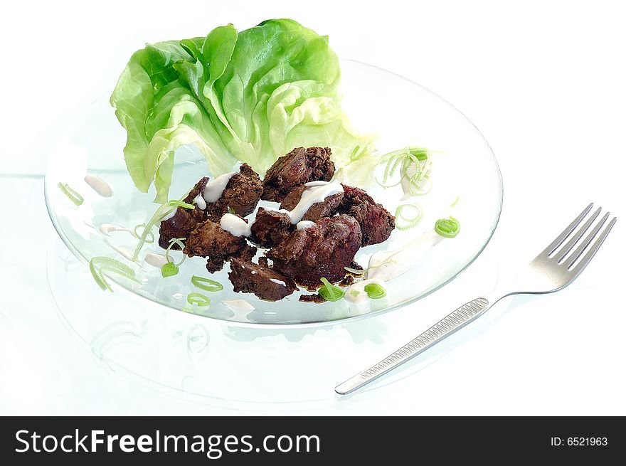 Food lunch on white background