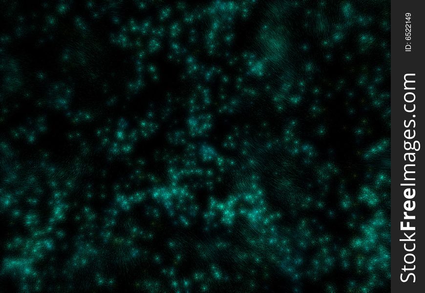 Lots of green particles in black background