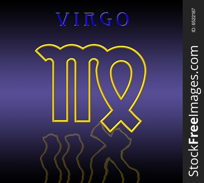 Illustration of virgo zodiac sign. Illustration of virgo zodiac sign