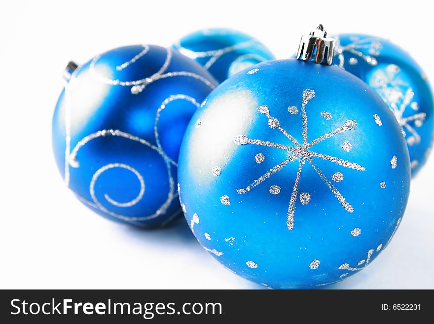 Beautiful blue ball against the white background. Beautiful blue ball against the white background