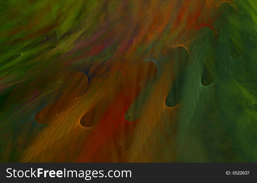 A fractal illustration of a brightly colored background pattern. A fractal illustration of a brightly colored background pattern