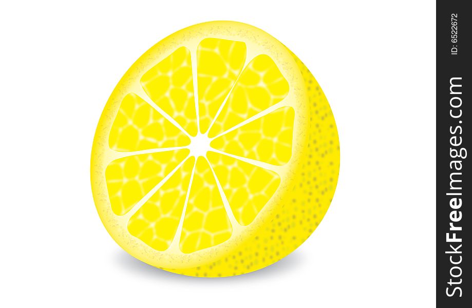 Lemon. A vector illustration. Isolated on a white background. Additional format: AI