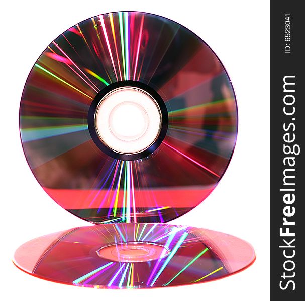 Compact Disc on a white backgroung. Compact Disc on a white backgroung