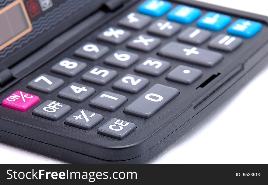 Keyboard of the business  calculator. Keyboard of the business  calculator
