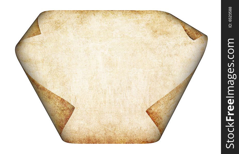 Old Parchment Background 	
with corners folded