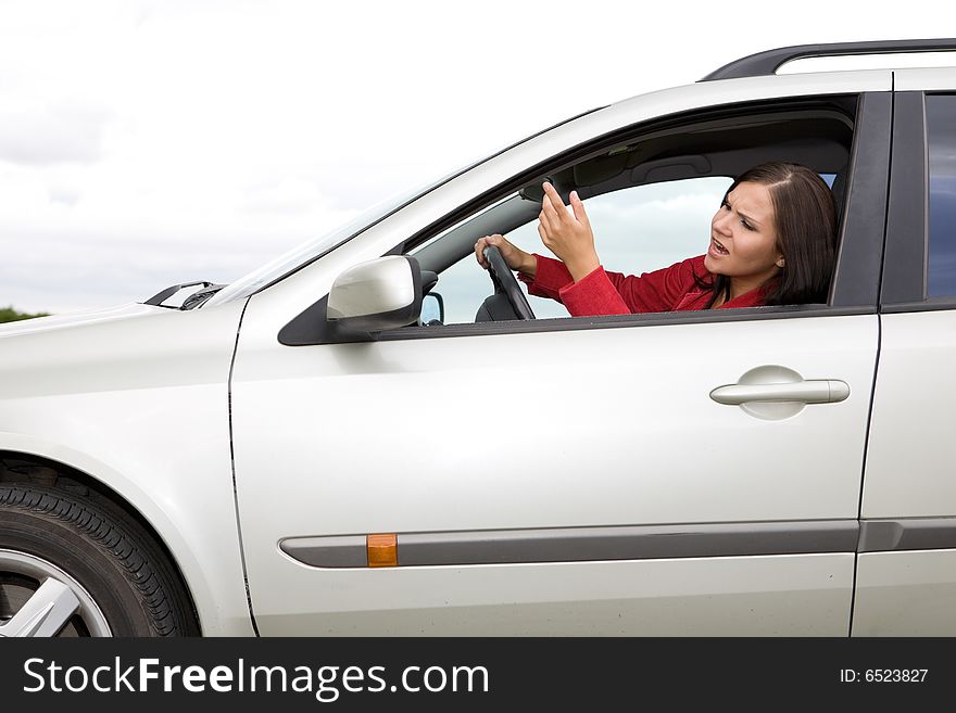 Woman In Car