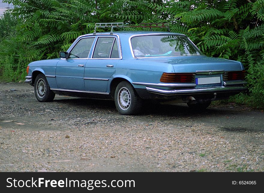 Old abondonned wrecked classic car. Old abondonned wrecked classic car