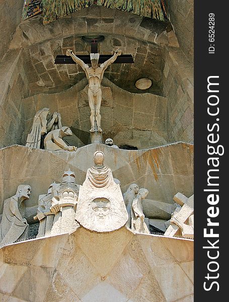 Detail Of Sagrada Familia Sculpture