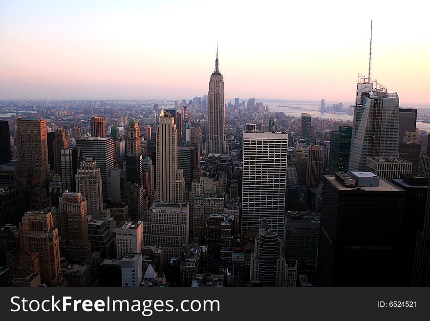 A view from the top of Rockefeller center. A view from the top of Rockefeller center