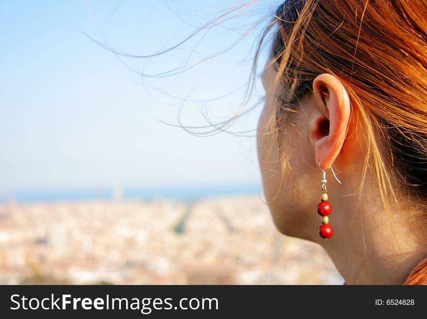 Young girl in barcelona