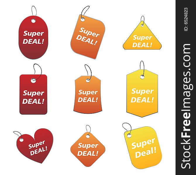 colored tags - super deal