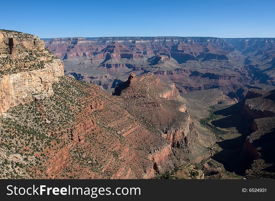 Grand Canyon at the daytime over blue sky